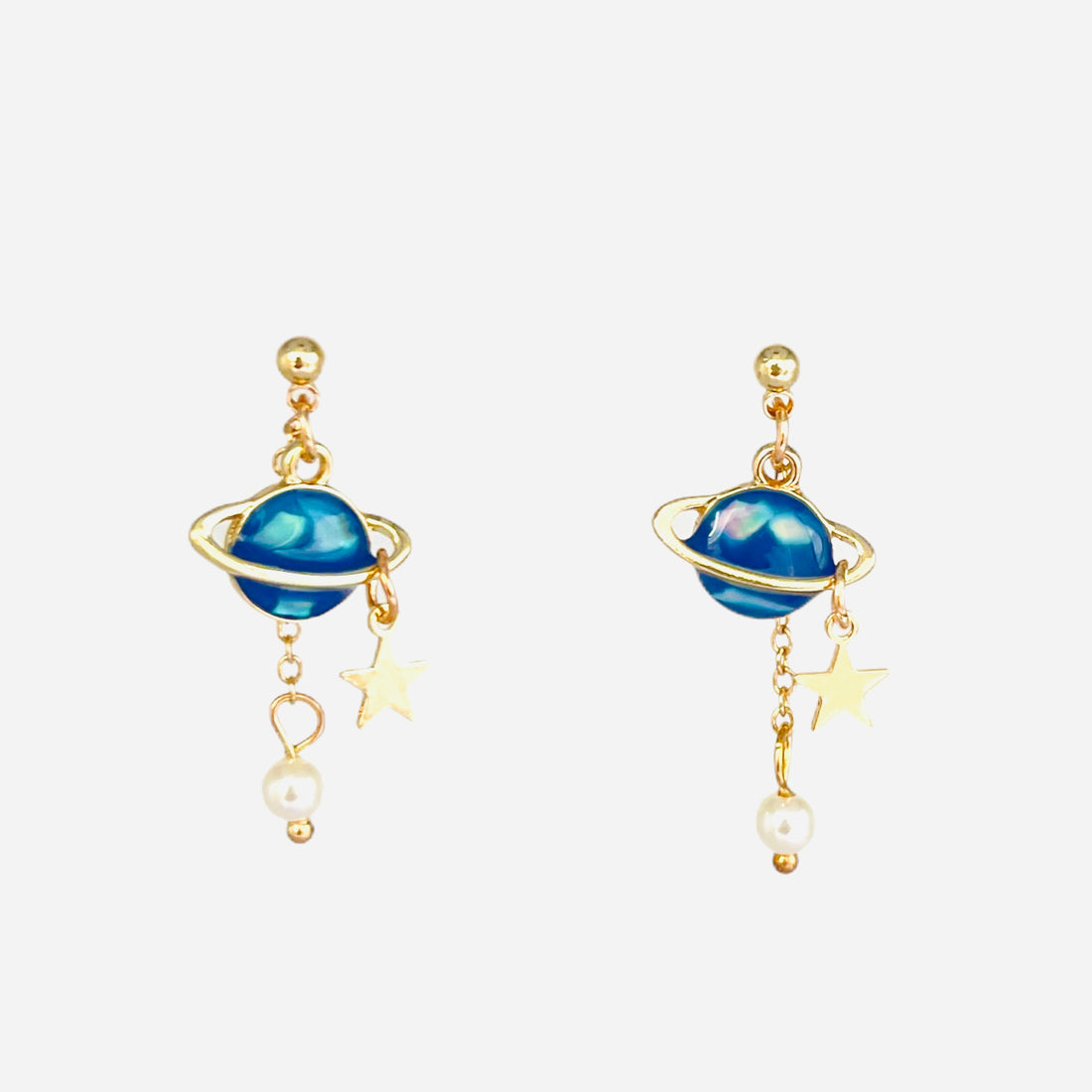 Planet & Pearl Earrings