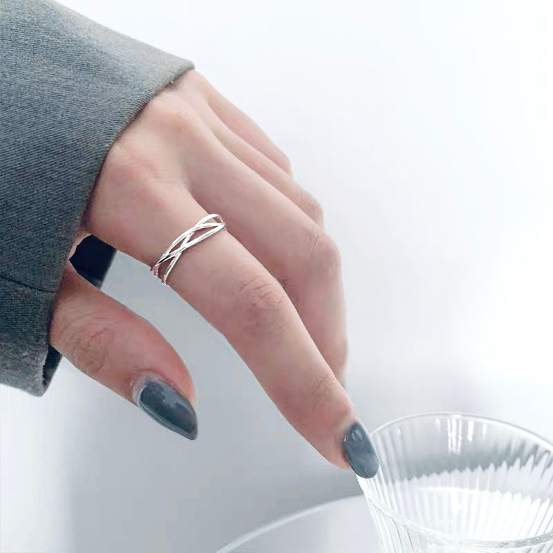 Pandora ring swirling symmetry sterling silver discount