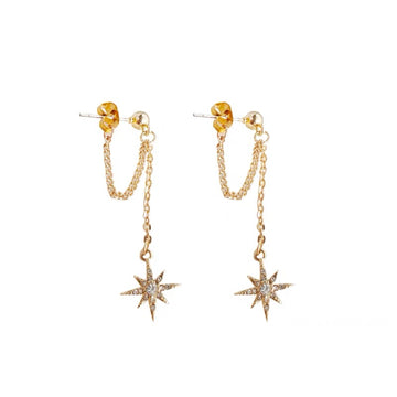 Star drop earrings