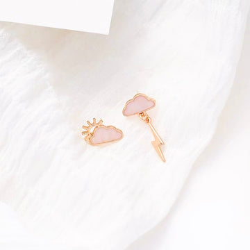 Odd pair welly day earrings in rose gold