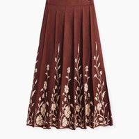 Elegant cosy A line knit skirt