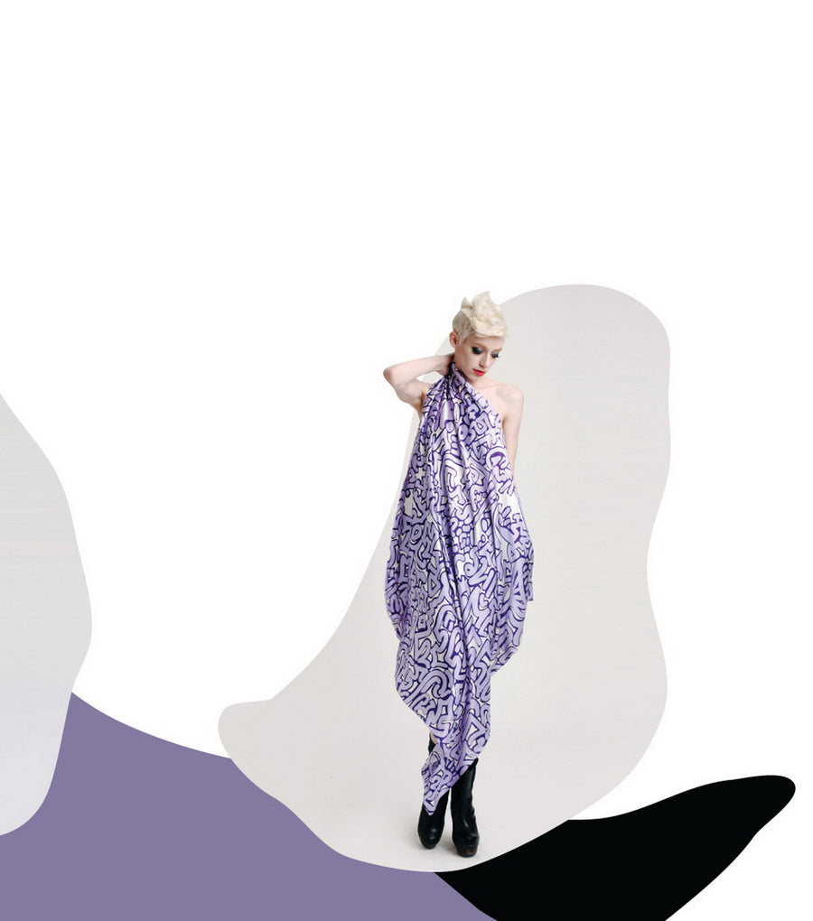 Original CHILI Silk Scarf - Purple