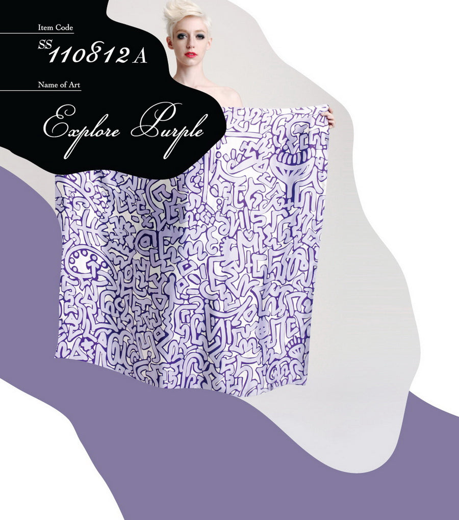 Original CHILI Silk Scarf - Purple