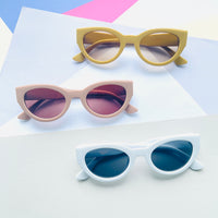 oversized slim cat eye sunglasses